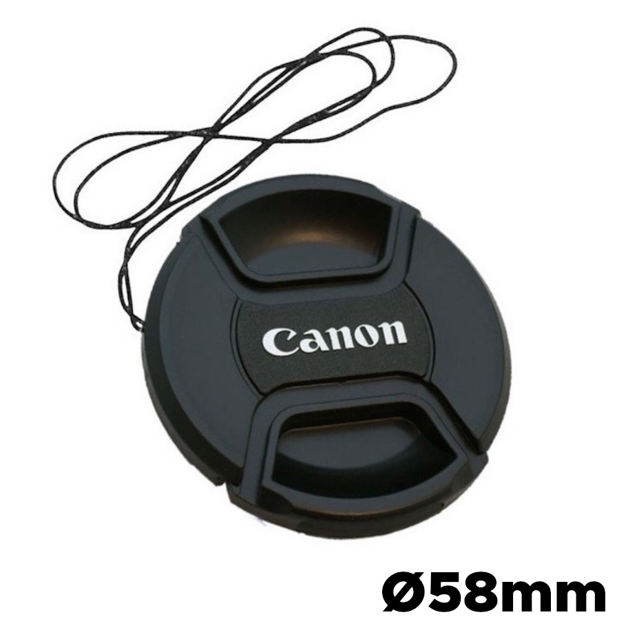 Tampinha Canon Frontal Lente Canon 58mm - Tampa proteção Lens Cap 49mm 52mm 58mm 67mm 77mm
