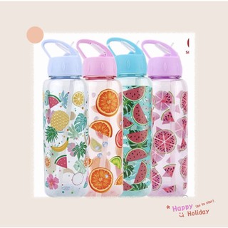 Garrafa Squeeze Estampada Plástico 800ml Com Bico Clink Frutas