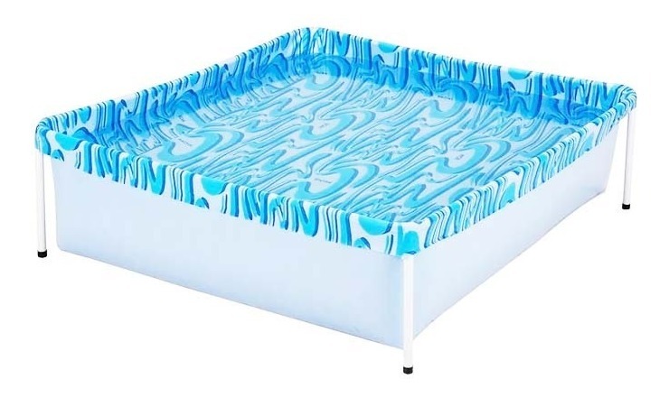 Piscina Infantil com armação 400 Litros Quadrada em Oferta na Shopee