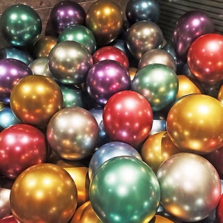 12 Polegadas (10 Pçs) Balão Metálico De Látex Para Decoração De Festa/Aniversário