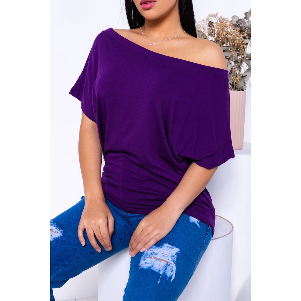 Blusa Ciganinha Ombro A Ombro Blusa Manga Curta Soltinha  Bata Blogueira  Gola CANOA em Oferta na Shopee