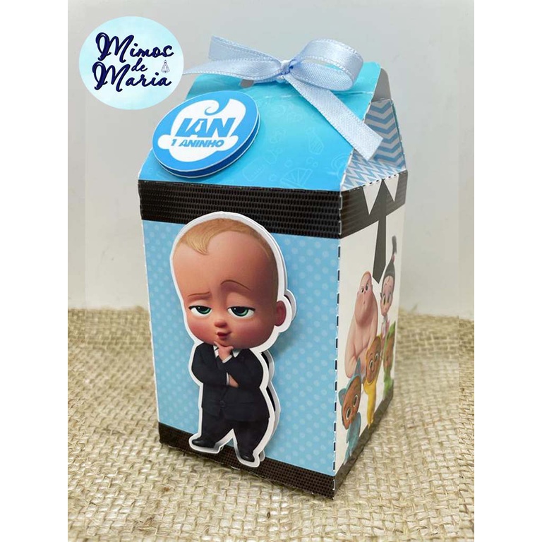 30 Lembrancinhas Personalizadas Caixinhas Milk Poderoso Chefinho 3D