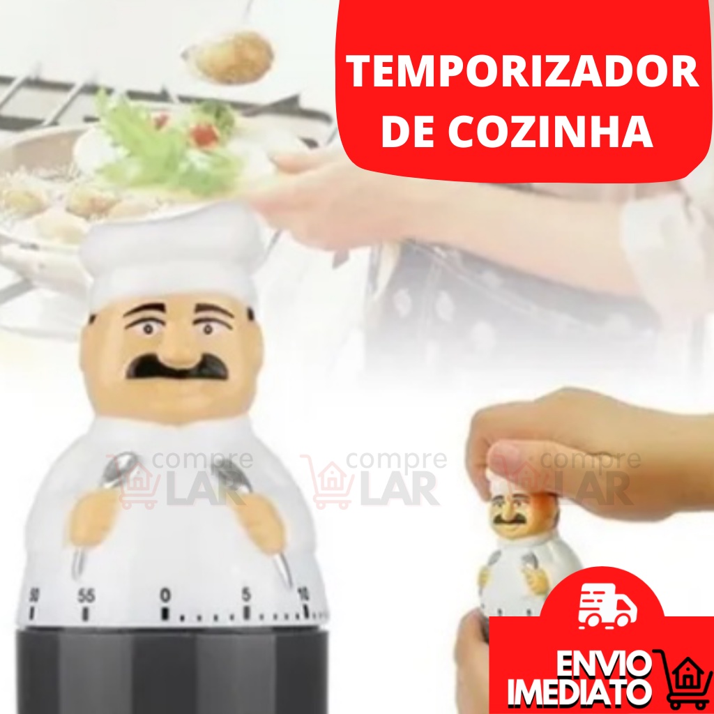 Relógio Temporizador Timer Cronômetro De Cozinha Controlador de Tempo Cozimento Alimentos Formato Cozinheiro Chef Ou Ovo Utensílio De Cozinha