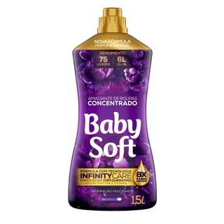 Amaciante Concentrado Baby Soft Inspiração Fascinante 1,5L - Rende 75 lavagens