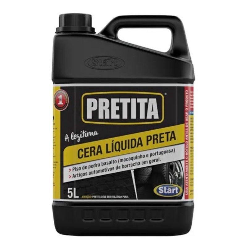 Cera Liquida Preta - Pretita Start 5L Pretinho P/ Pneu Tapetes Borrachas e Pisos em Oferta na Shopee