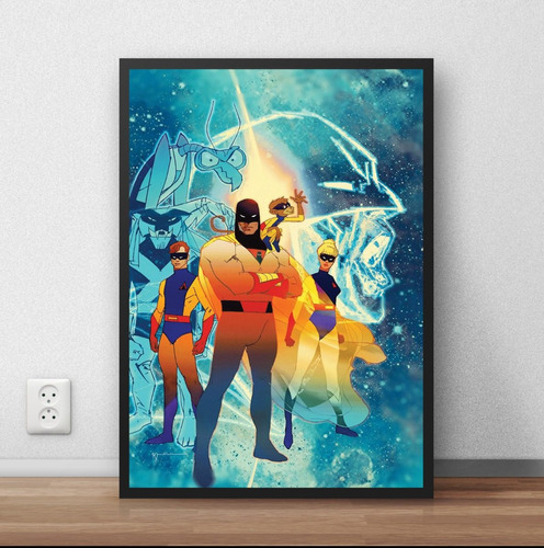 Quadro Decorativo Space Ghost Desenho Retro Vintage P6088