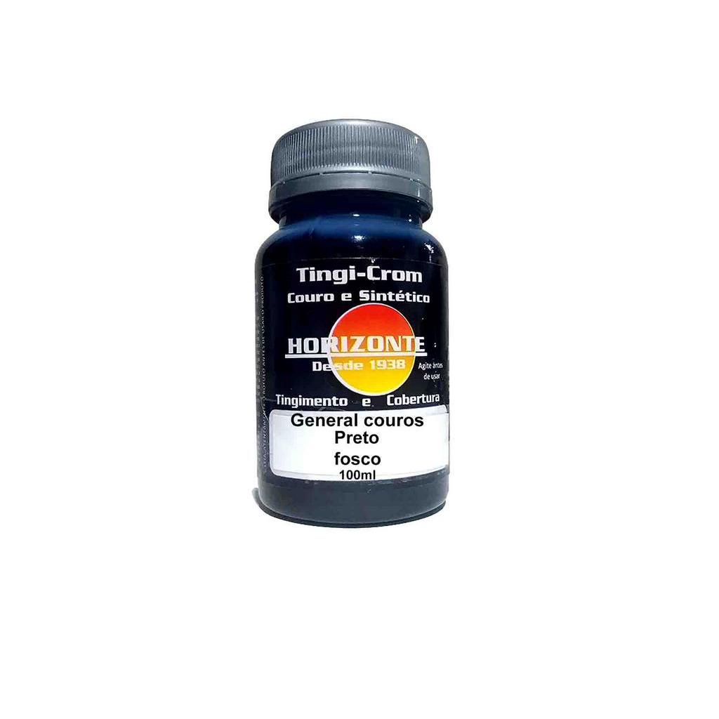 tinta para couro preto fosco 100ml horizonte