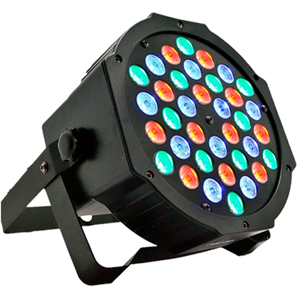 Canhão Iluminação Slim Par 64 36 Leds 1W RGB Bivolt