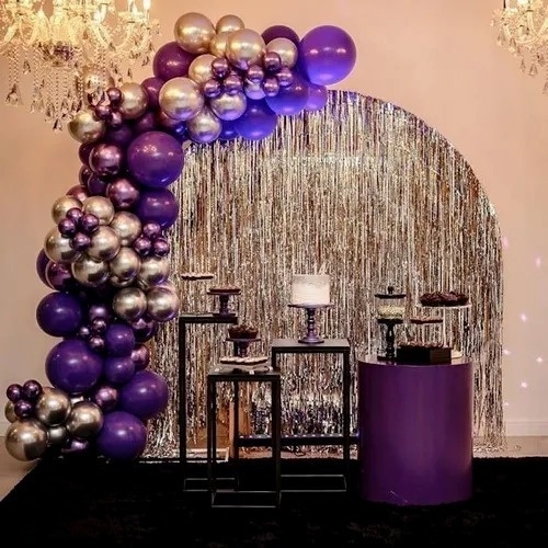 Kit Bal o Roxo E Prata Fita Arco Tutorial De Montagem Kit Bal o 