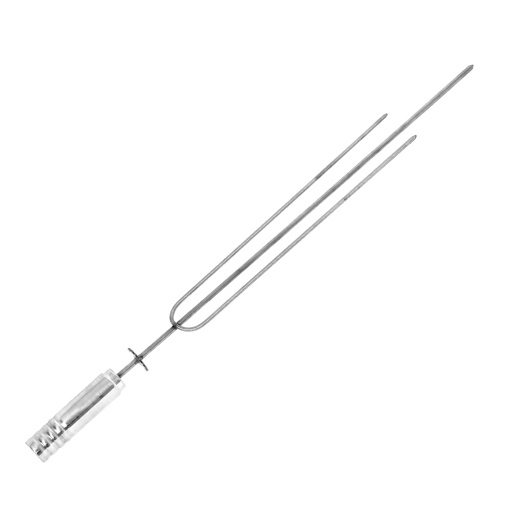 Espeto Tridente Giratório Inox 67,5cm para Churrasco Issi Grill Qualidade Premium