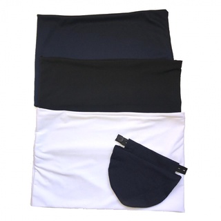 Kit Gestante com 3 Faixas + 3 Extensores de Calça Jeans (Preto/Branco/Azul Marinho)