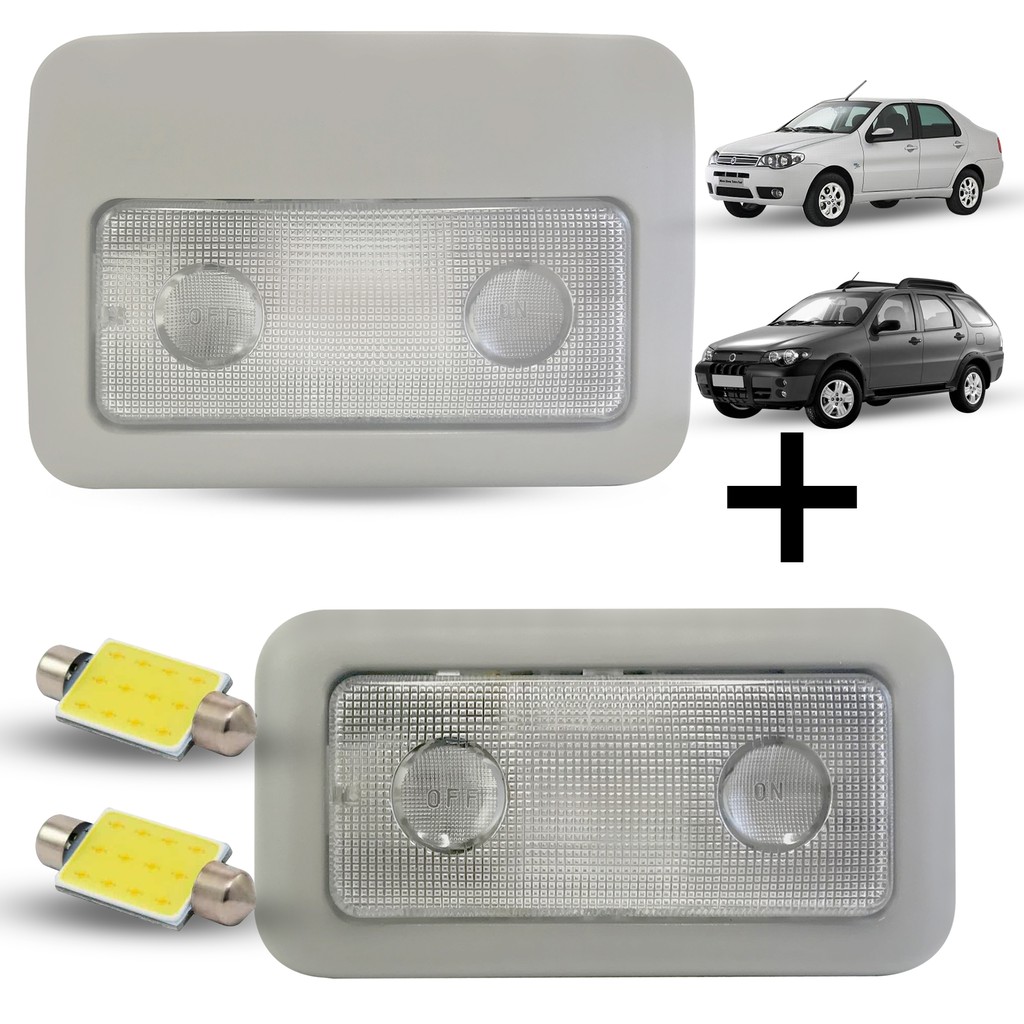 Par De Lanterna Luz Teto Led Siena Palio Weekend 2004 em Oferta na Shopee