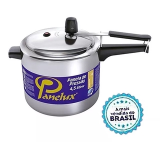 Panela de Pressão Panelux Polida 4,5 Litros Alumínio Polido Classic Inmetro Ref 1029
