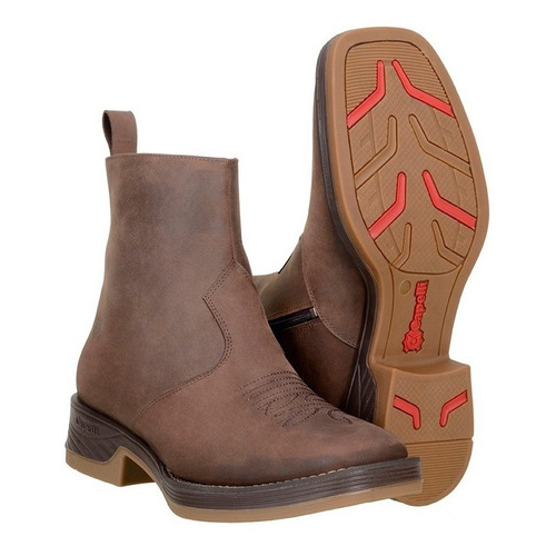 Coturno Masculino Cano Médio Em Couro Legitimo Original Capelli Boots Solado Comfort