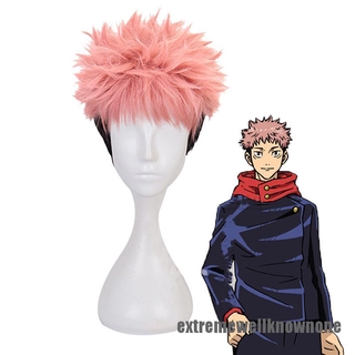 EONE Aniem Jujutsu KaisenYuji Itadori Smoky Pink Cosplay Peruca Trançada Sintética