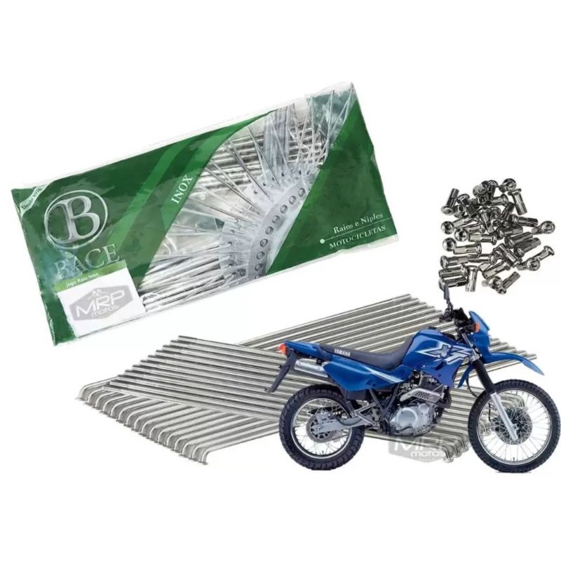 jogo raio traseiro xt600 xt 600 inox bace