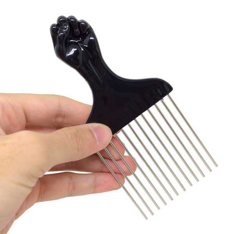 Pente Garfo de Afro Aço P , para Penteados Afros e Black Power