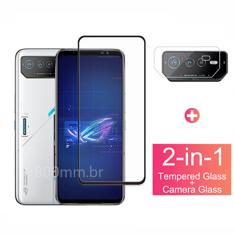 Película de Vidro 2 Em 1 Para ASUS Rog Phone 6 Pro Rog Phone 6 5 5s 3 2 Pro 6D Ultimate 6 Batman Edition