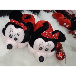 pantufa ratinha laço vermelha adulto ou infantil na promoção