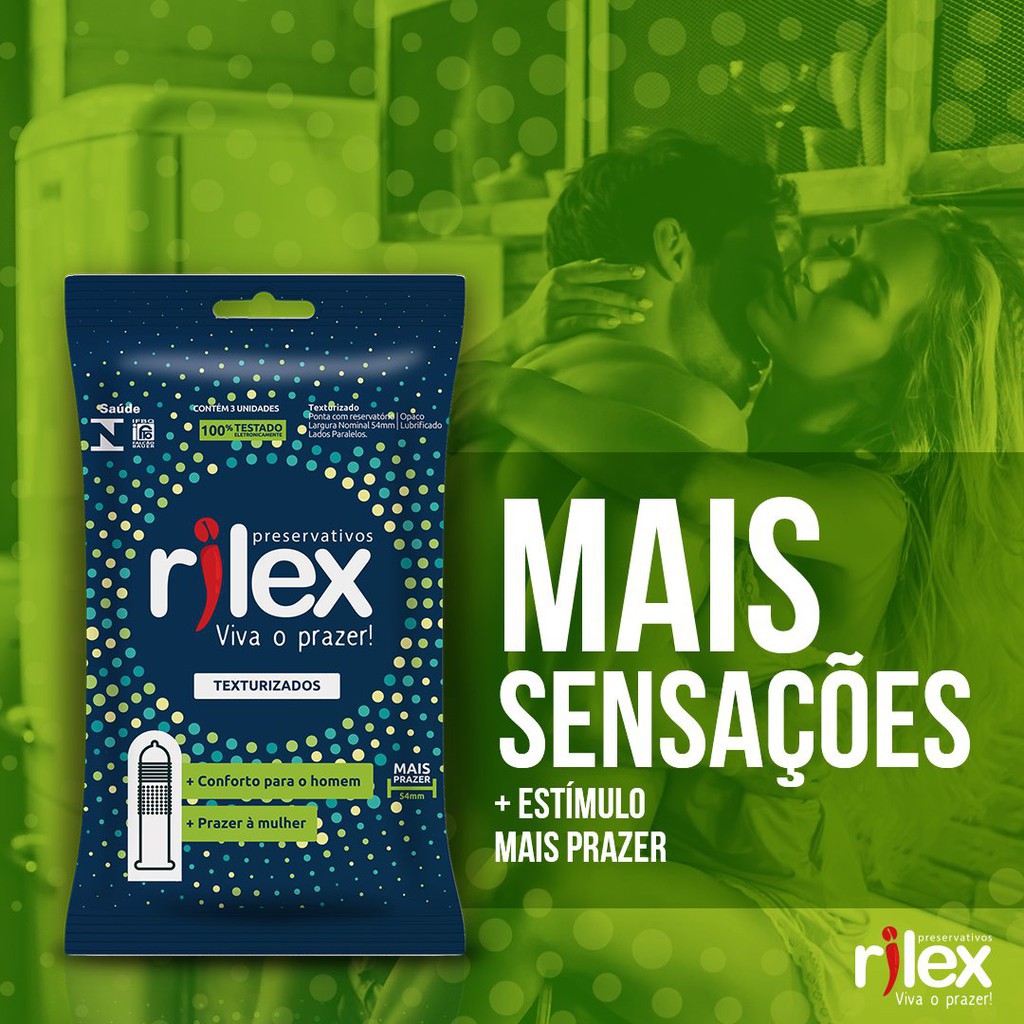Preservativo Texturizado Rilex 03un - camisinha em Oferta na Shopee