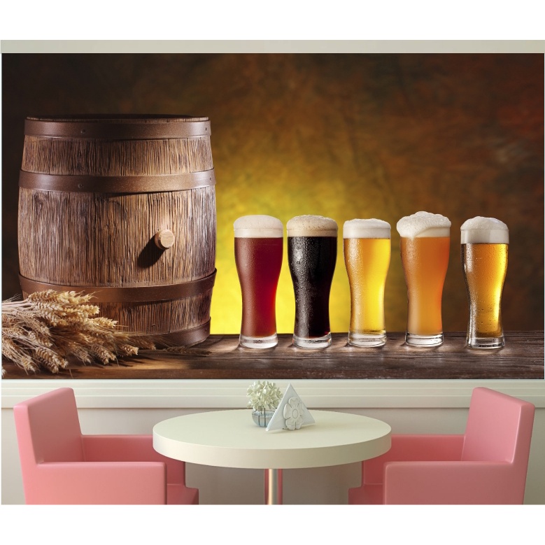 Adesivo Decoração Artesanal Adega Bar Barril Cervejaria Cozinha Choperia M12