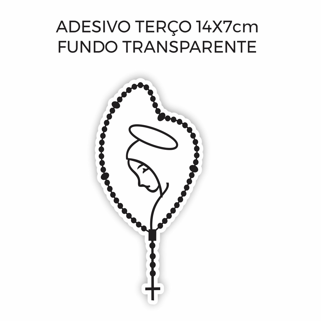 Adesivo Impermeável Terço Nossa Senhora Aparecida