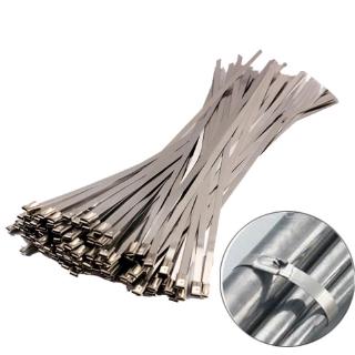 20 Pçs Abraçadeira Metálica de Aço Inoxidável 304 para Amarrar/Prender Cabos/Fios com 11,8”