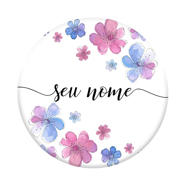 Suporte de dedo - Flores | Com Nome Manuscrito em Oferta na Shopee