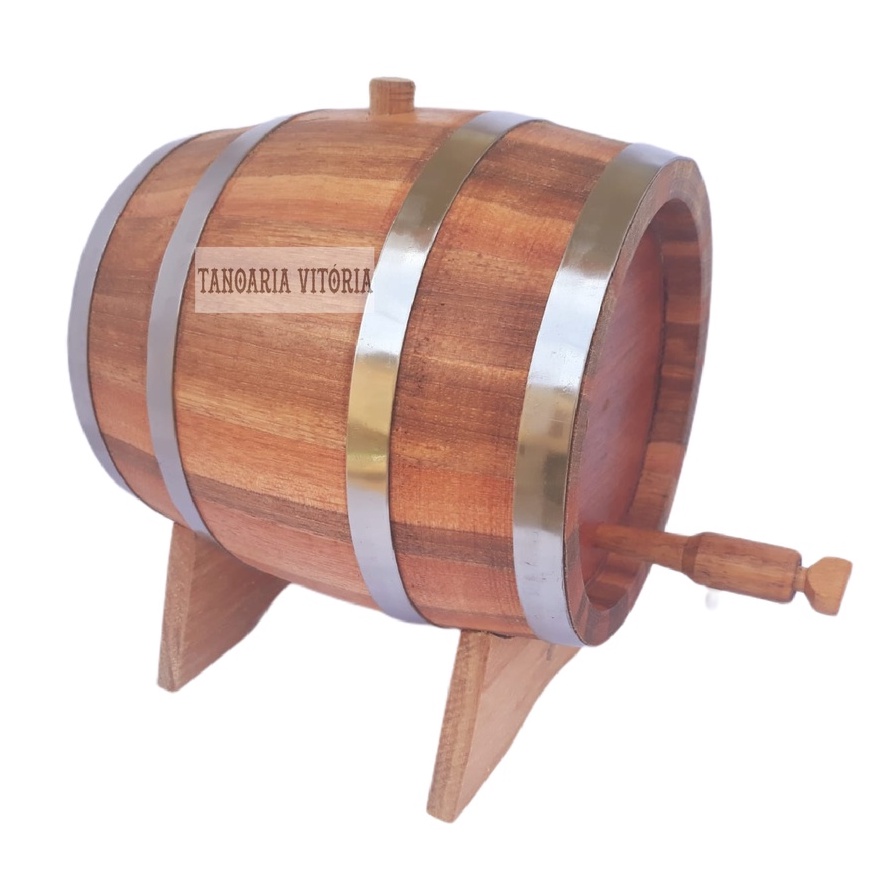 Barril Madeira Carvalho Para Cachaça 5 litros