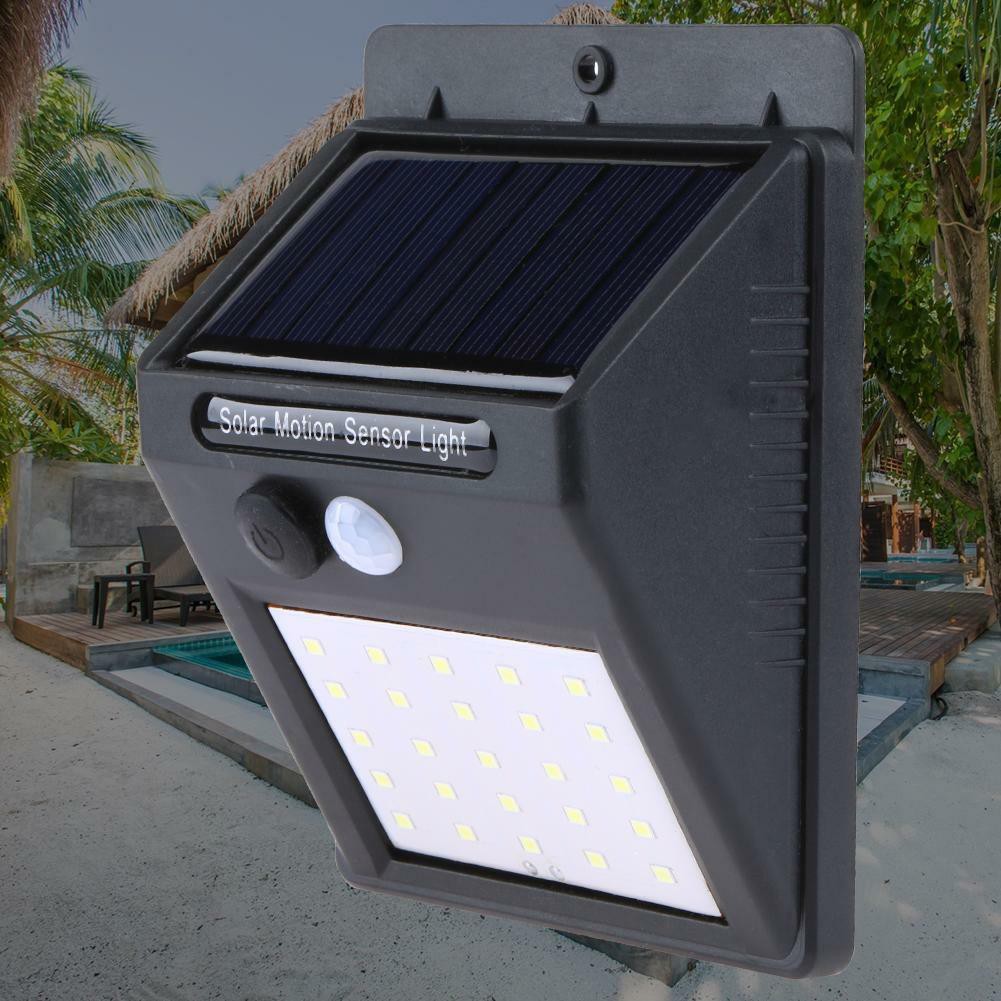 Luminária Solar de Parede 25 Led com Sensor de Movimento Acendimento Automático GT511 Lorben