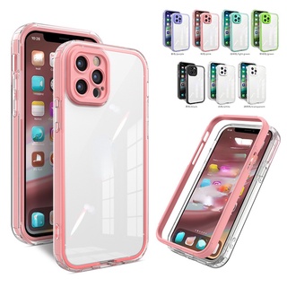2 Em 1 Capa À Prova De Choque Espessa Para MOTOROLA G13 G14 G23 G73 E13 G72 G53 EDGE 40 PRO NED G54 G84 G42 Macia Transparente TPU