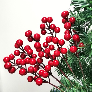 5 Peças/Pacote 21 * 5cm Artificial Baga Vermelha Cereja Família Feriado Árvore De Natal Decoração Grinalda Artesanato Ar em Oferta na Shopee