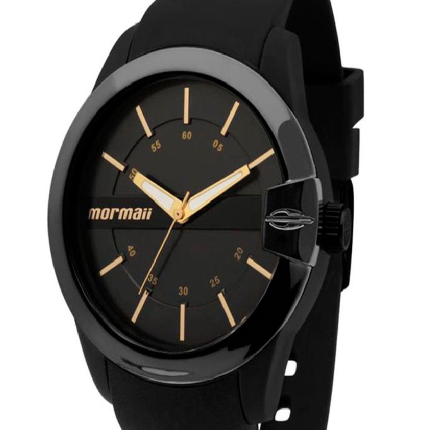 Detalhes do Relogio Feminino Preto Mormaii Silicone MOPC21JAH/8P Original