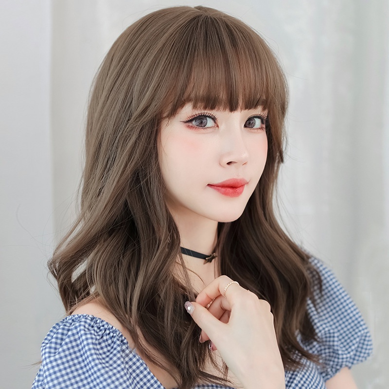 Perucas Femininas , Encaracoladas Médias E Longas De 50 Cm , Nova Franja De Ar De Ondas Grandes , Arnês Completo Realist