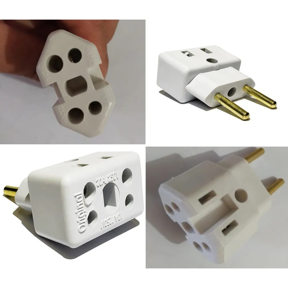 Adaptador Tomada 10a 15a 16a 20a = 110v 220v = PARA FRITADEIRA ELÉTRICA = NÃO DERRETE O ADAPTADOR = ANTI CHAMA ( modelo Bob Esponja ) 3 Pinos Para 2 Pinos = Pode ser utilizado em tomada padrão antigo ou tomada novo padrão nbr 14136