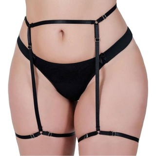 Lingerie Sexy Cinta Liga Coxas E Quadril Com Regulagem Moda Íntima Feminina