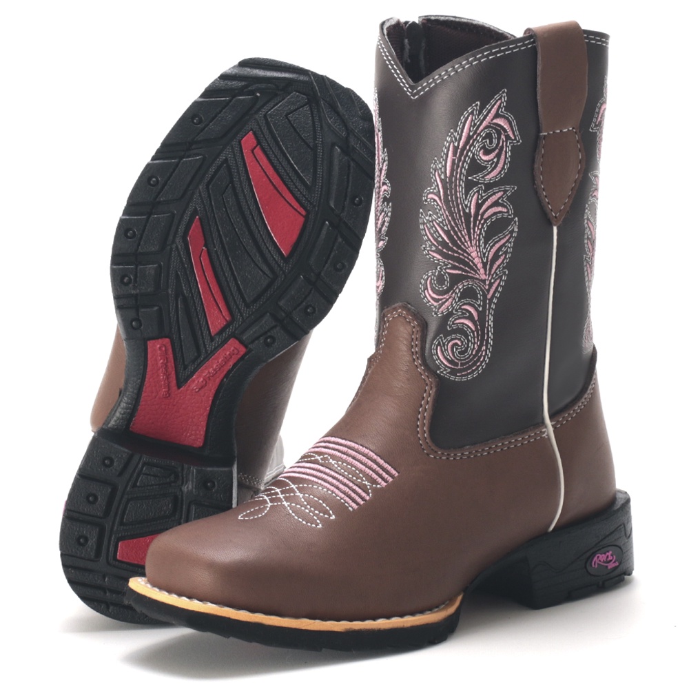 Butina Infantil Texana Country Bico Quadrado Botas Rhl