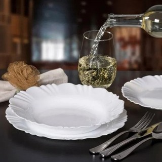 Conjunto Com 12 Pratos Petala Opaline (6 Raso / 6 Fundo) - Prato Opaline Pétala -  Nadir Figueiredo