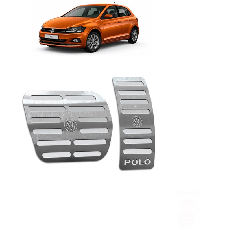 Pedaleira Polo 18/.. Automático Aço Inox - Não fura o pedal em Oferta na Shopee