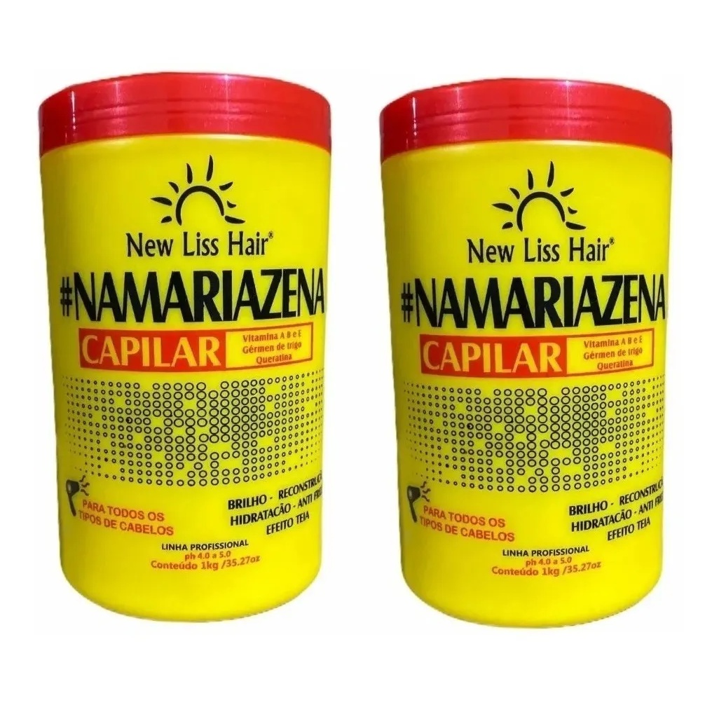 2 Maizena Capilar new liss hair 1kg Cresce Cabelo 7 Centimetro No Mês