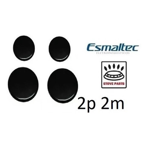 Kit Espalhador Liso Tampa Capa Fogão Esmaltec Samoa 2p 2m