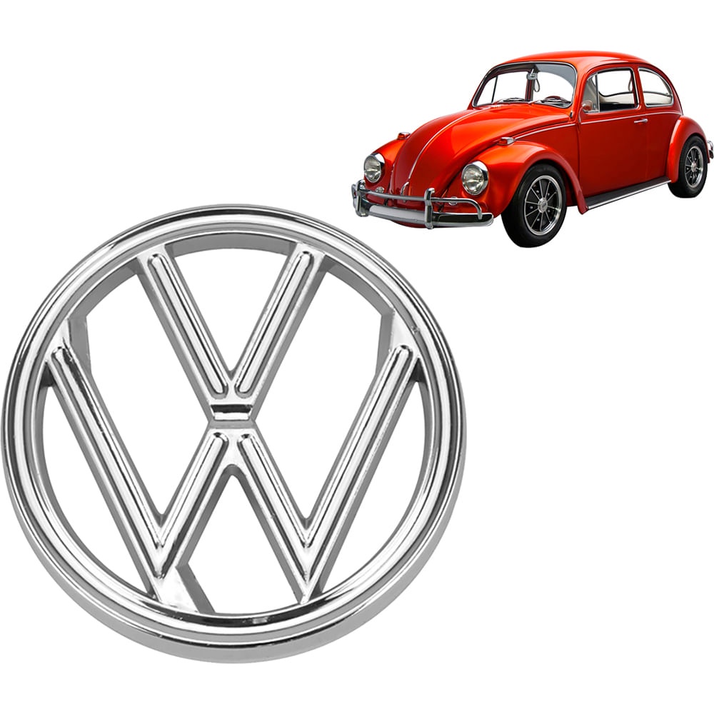 Emblema Logo Capo Vw Fusca /83 Cromado