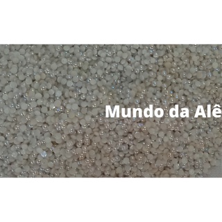 Mini Meia Pérola Branca 2mm (Aprox 200 un) Para Unha Nail Art (Ref:8)