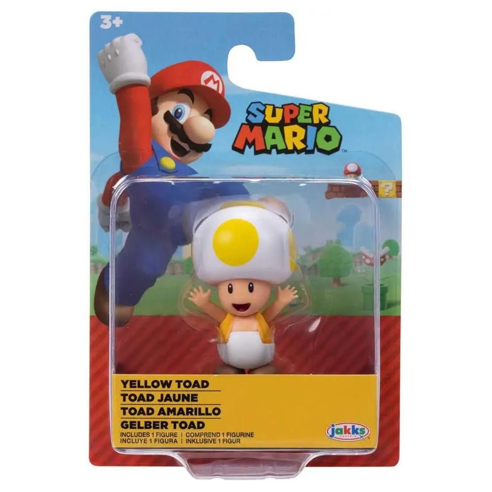 Super Mario - Boneco 2.5 pol Colecionável - Toad Amarelo em Oferta na Shopee