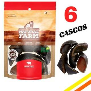 Mordedor Natural para Cães - Casco Bovino com 6 Unidades - Natural Farm