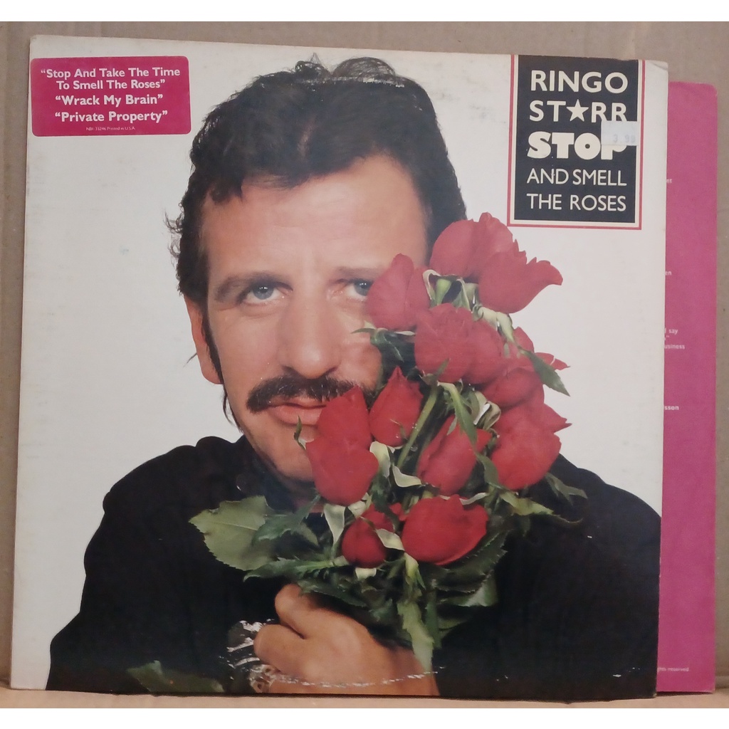 LP Disco De Vinil Importado Ringo Starr - Stop And Smell The Roses - Promocional C/ Encarte LP Ex Capa VG+ Ler Descr