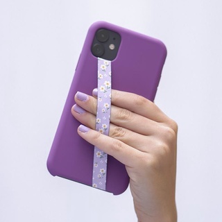 Fita Salva Celular Migs Daisy Flores Roxinhas Fitinha Anti Queda Proteção para Celular