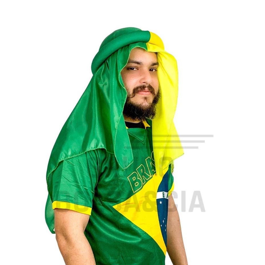 Lenço Arabe do Brasil Sheik Copa do Mundo Torcedor