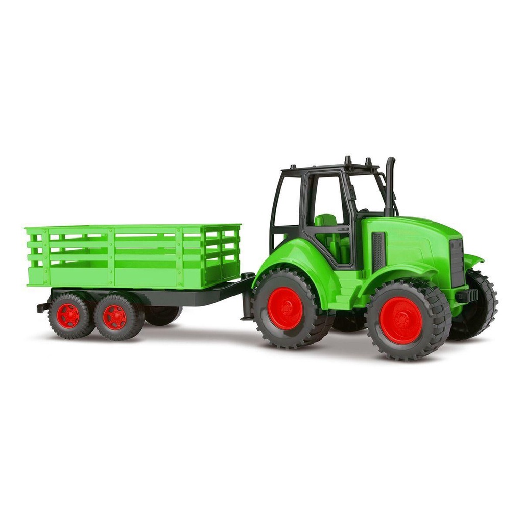 Trator Miniatura Agromak Com Carreta - Silmar Brinquedos 6860