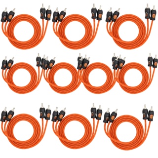 Kit 10 Cabos Rca De 1 Metro Kx3 Injetado Flexivel Tranparente Siliconizado Som em Oferta na Shopee